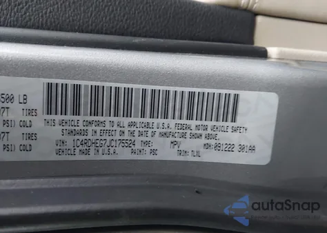 2018 Dodge Durango Citadel from USA, damaged, VIN 1C4RDHEG7JC175524